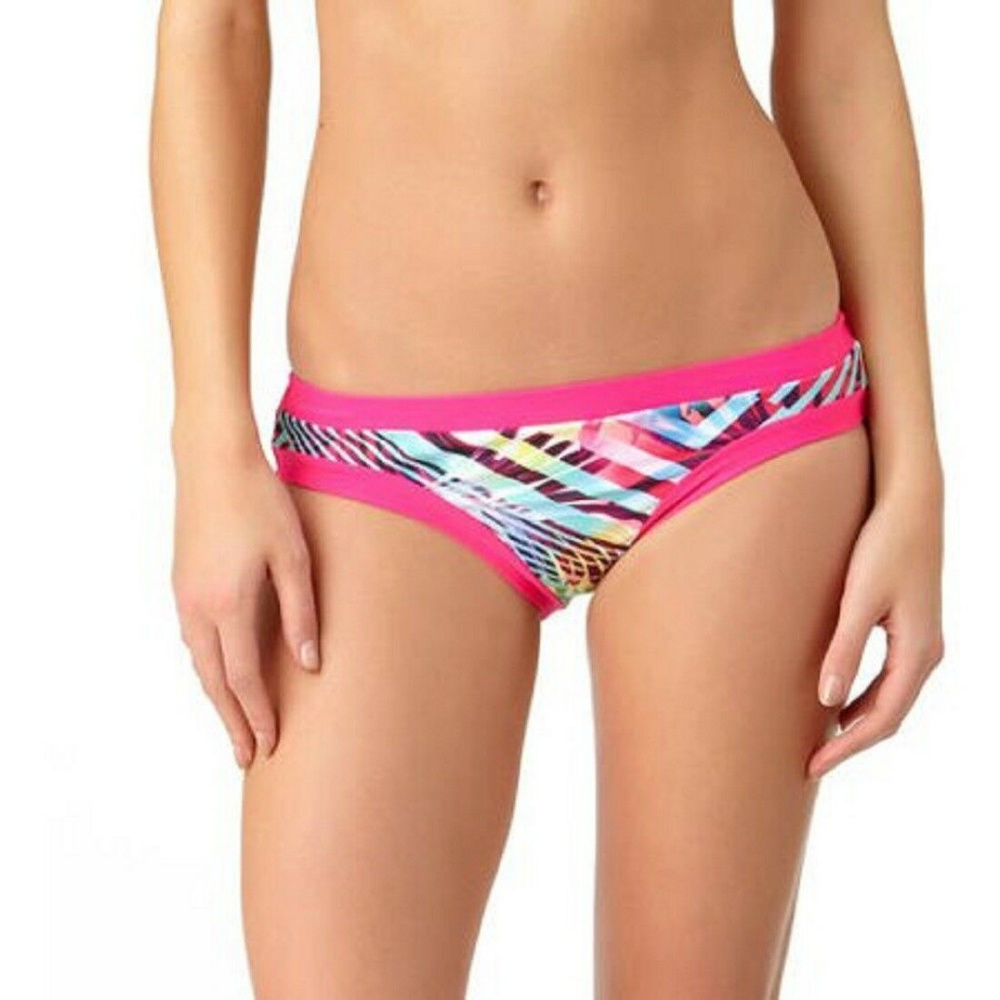 No Boundaries Women's Bikini Bottoms Cheeky-Cut Tropical-Print SIZE XL